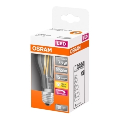 Żarówka LED A75 E27 9 W 1055 lm przezroczysta barwa ciepła DIM
