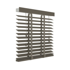 Żaluzja drewniana 80 x 220 cm szara 50 mm