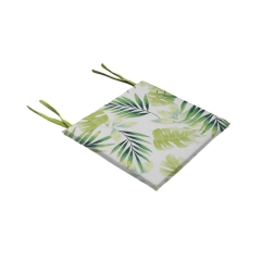 Poduszka na krzesło Mia Leaves zielona 40 x 40 x 2 cm