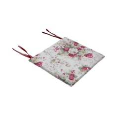 Poduszka na krzesło Mia Blumen czerwona 40 x 40 x 2 cm