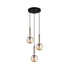 Lampa wisząca Ravena złoto-różowa E27 Italux