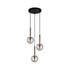 Lampa wisząca Ravena złoto-czarna E27 Italux
