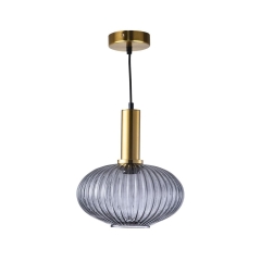 Lampa wisząca Norfolk złoto-szara E27 Polux