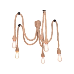 Lampa wisząca Rope pająk sznur 5 x E27 Il Mio