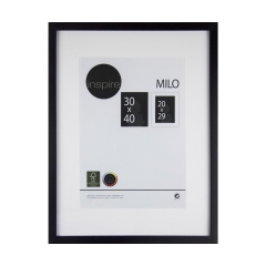 Ramka na zdjęcia Milo 30 x 40 cm czarna MDF Inspire
