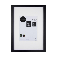 Ramka na zdjęcia Milo 21 x 29.7 cm czarna MDF Inspire