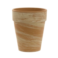 Doniczka gliniana 17 cm beżowa PROSTA XL CERMAX