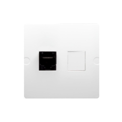 Gniazdo komputerowe RJ45 pojedyncze BASIC Biały KONTAKT SIMON