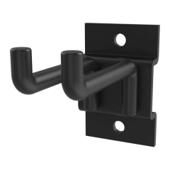 Hak do szyny Rand podwójny S czarny mat