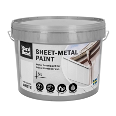 Farba do blachy biały pół-mat 3l