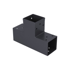 Łącznik do drewna prosty 7 x 7 cm 90 st. 3-końce Suki Plug-in antracyt