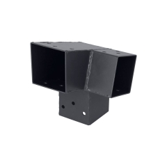 Łącznik do drewna narożnik lewy 9 x 9 cm 105 st. 3-końce Suki Plug-in antracyt