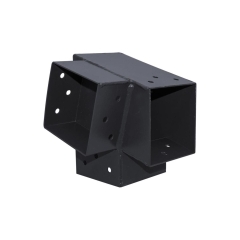 Łącznik do drewna prosty prawy 9 x 9 cm 75 st. 3-końce Suki Plug-in antracyt