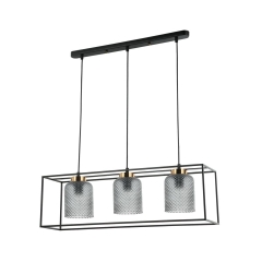 Lampa wisząca Sinela 3 x E27 czarna Italux