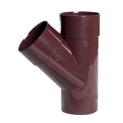 Scala Plastics Trójnik do rury 80 mm 45 st. PVC brązowy