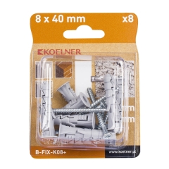 Koelner Kołek FIX rozporowy 8mm z wkrętem 8szt