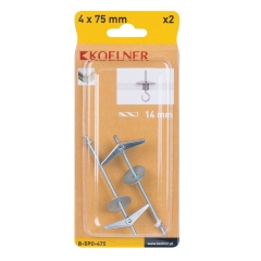 Koelner Kotwa met parasolow 4x75mm z hakiem sufitowym 2szt