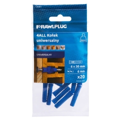 Rawlplug Kołek 4All uniwersalny 6x30mm 20 szt