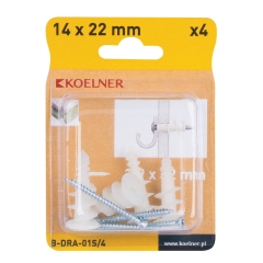 Koelner Kołek driva nyl. 14x22mm z wkrętem 4szt