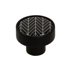 Gamet Gałka meblowa czarna jodełka 36mm