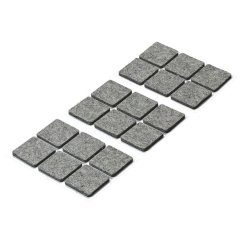 Hettich Podkładki wełniane szare 25x25x3mm 18szt