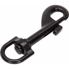 Lux-Tools Karabińczyk tłokowy czarny 65mm krętlik