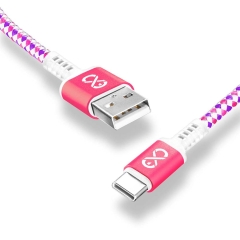 Kabel DIAMOND USB-USB C 1,5m róż