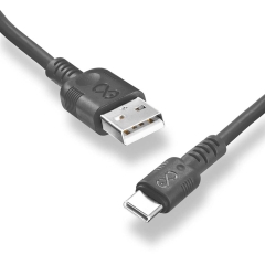 Kabel WHIPPY USB-USB C 0,9m szary