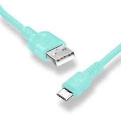 Kabel WHIPPY USB- m USB 0,9m jasnoniebieski