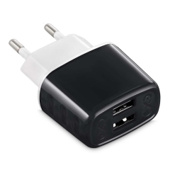 Ładowarka sieciowa CUTE 2xUSB czarno-biała