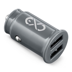 Ładowarka samochodowa CUTE 2xUSB szara