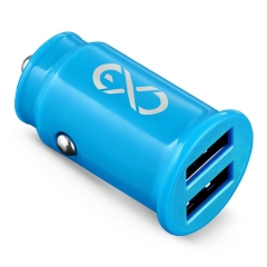 Ładowarka samochodowa CUTE 2xUSB jasnoniebieska