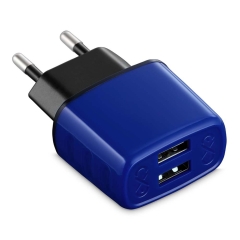 Ładowarka sieciowa CUTE 2xUSB granatowo-czarna