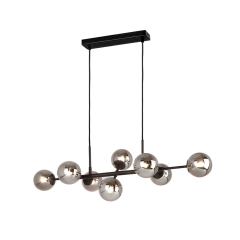 Italux Lampa wisząca ERIMIDA czarna 8xG9