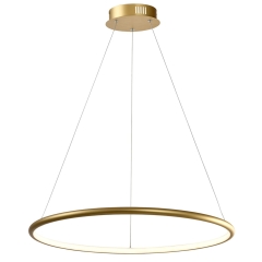 Reality Lampa wisząca RAGI LED złota śr.63cm czarna 36W
