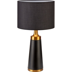 Lampka stołowa czarno-złota 40W E27 śr.27 cm wys. 53cm