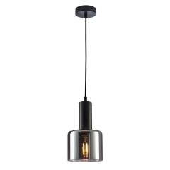 Italux Lampa wisząca SANTIA śr.12cm czarna E27