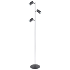 Globo Lampa podłogowa ROBBY czarna 3xGU10