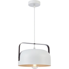 Lampa wisząca półkula biała śr.26,5cm 40W E27