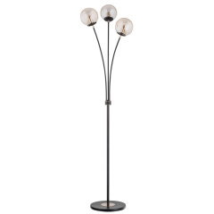 Alfa Lampa podłogowa ARTIS czarno-złota 3xE14