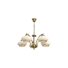 Lampa AJE-RITA 5 stal szkło patyna