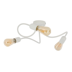 Lampa sufitowa WAVE biała 3x60W E27