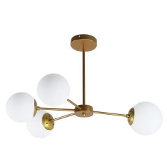 Candellux Lampa wisząca MATI mosiądz 4xG9