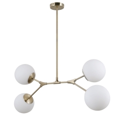 Italux Lampa wisząca CASERTA złota 4xE14
