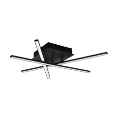 Eglo Plafon LED LASANA 3 czarny 10,5W