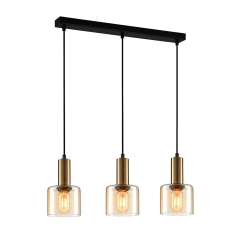 Italux Lampa wisząca SANTIA śr.12cm mosiądz 3xE27