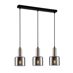 Italux Lampa wisząca SANTIA śr.12cm nikiel satynowy 3xE27