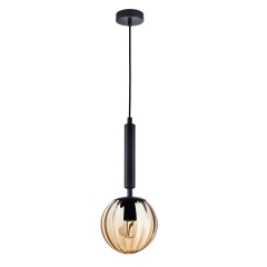 Italux Lampa wisząca RAVENA śr.15cm czarna E27