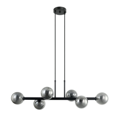 Italux Lampa wisząca OLBIA czarna 6xG9
