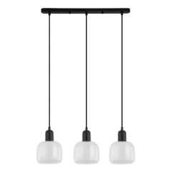 Italux Lampa wisząca LAMEZIA czarna 3xE27